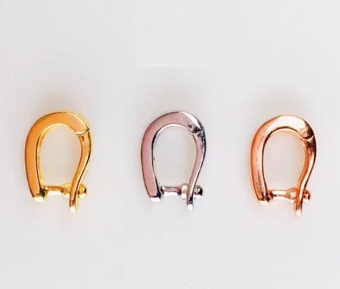 K18YG WG PG クリッカー クラスプ ダイヤモンド / ジルコニア / 鏡面 バチカン ネックレスパーツ ペンダントパーツ 18K イエローゴールド ピンクゴールド ホワイトゴールド