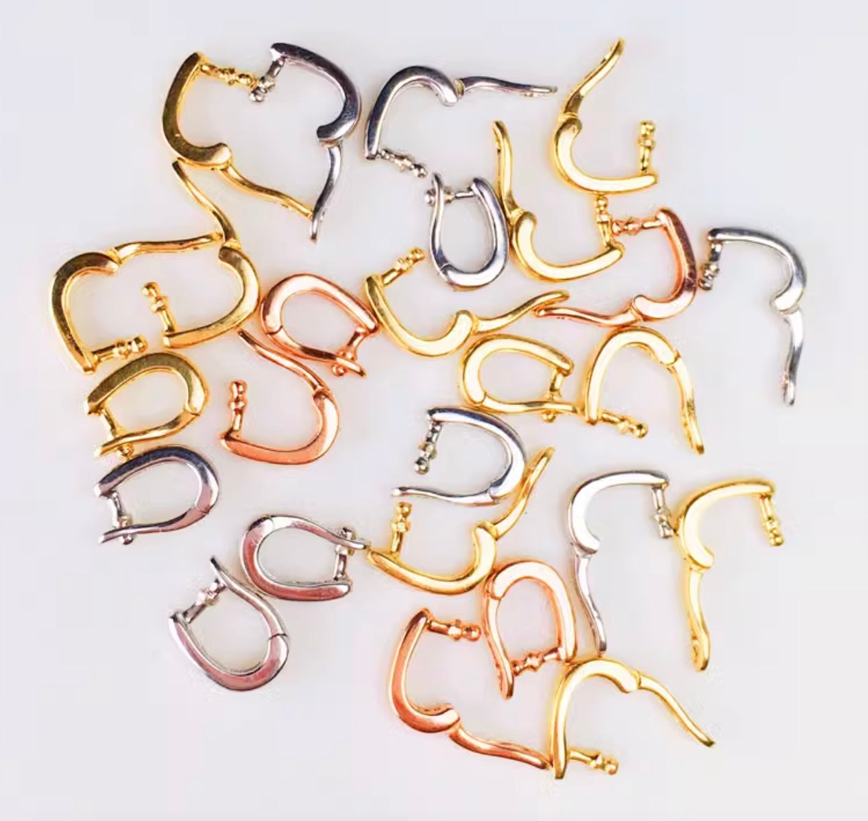 K18YG WG PG クリッカー クラスプ ダイヤモンド / ジルコニア / 鏡面 バチカン ネックレスパーツ ペンダントパーツ 18K イエローゴールド ピンクゴールド ホワイトゴールド