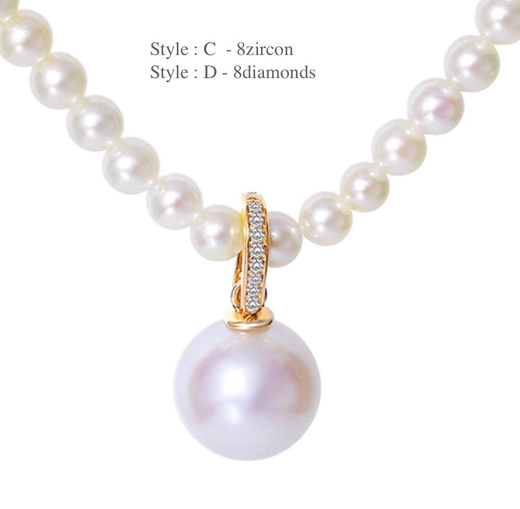 K18YG WG PG クリッカー クラスプ ダイヤモンド / ジルコニア / 鏡面 バチカン ネックレスパーツ ペンダントパーツ 18K イエローゴールド ピンクゴールド ホワイトゴールド