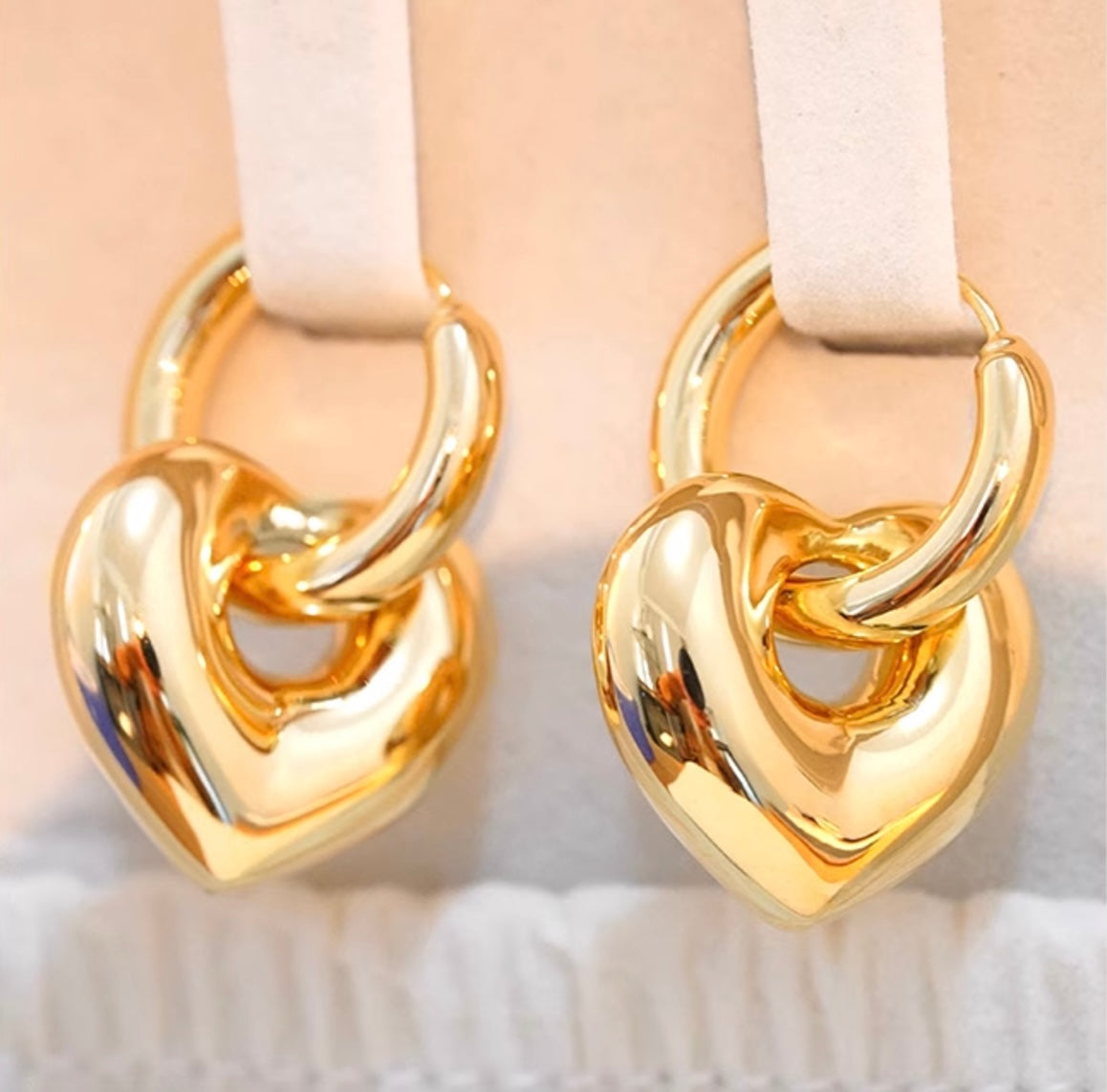 K18YG イエローゴールド 18K ピアス フープピアス リングピアス 2way イタリアンジュエリー 大ぶり ハート ハート型 ハートモチーフ 中空 チャーム