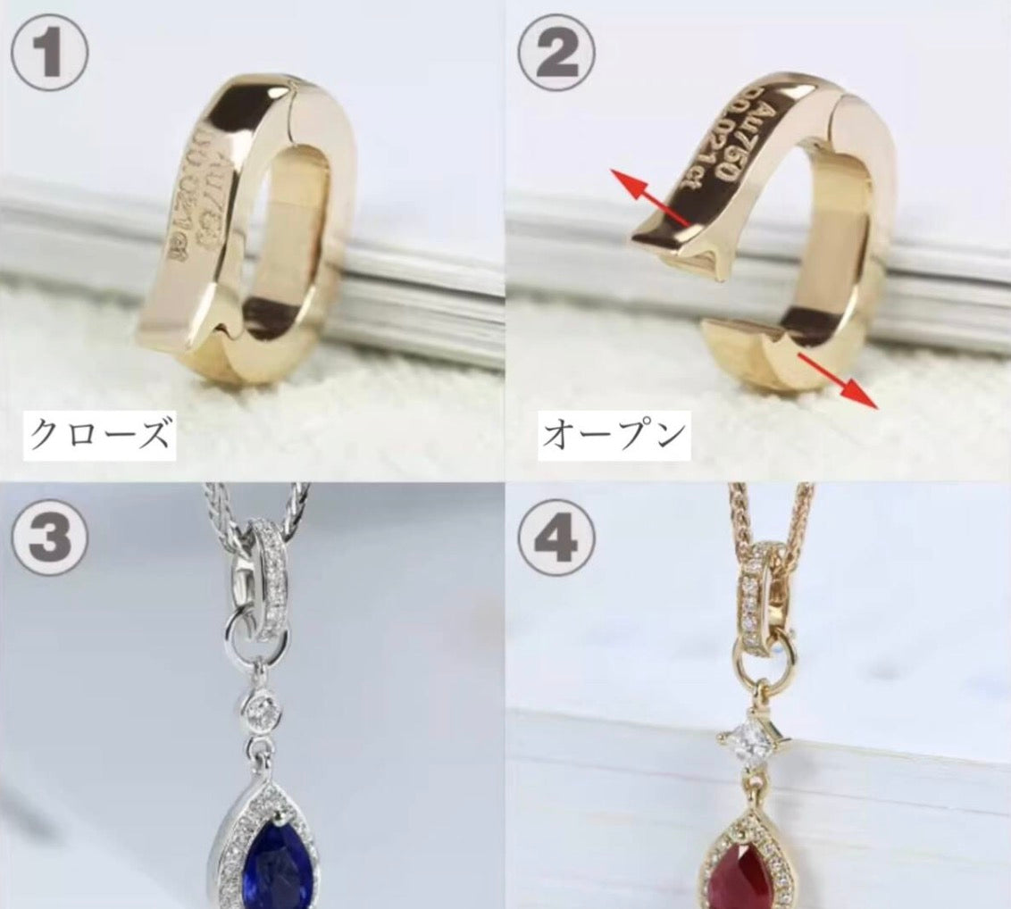 K18YG WG PG クリッカー バチカン パーツ ダイヤモンド チャーム留め ダイヤ 18K チェーンパーツ ペンダントパーツ ネックレスパーツ K18 YG クラスプ