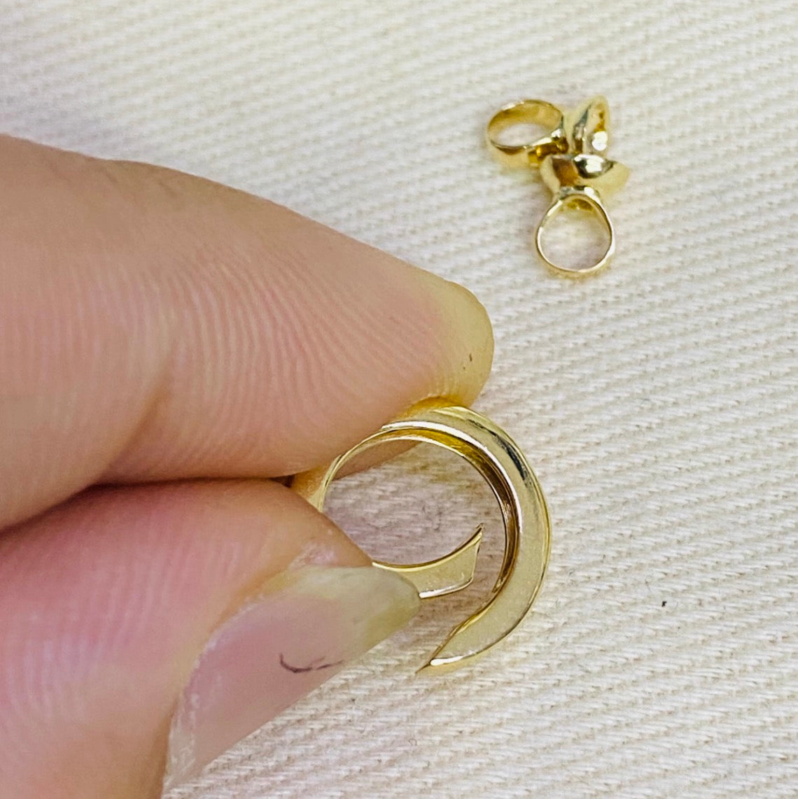 K18YG WG バチカン パーツ ラウンド 繋ぎ 丸い コネクター 18K チェーンパーツ ペンダントパーツ クラスプ 18K YG 輪 丸 クリッカー 10mm / 13mm