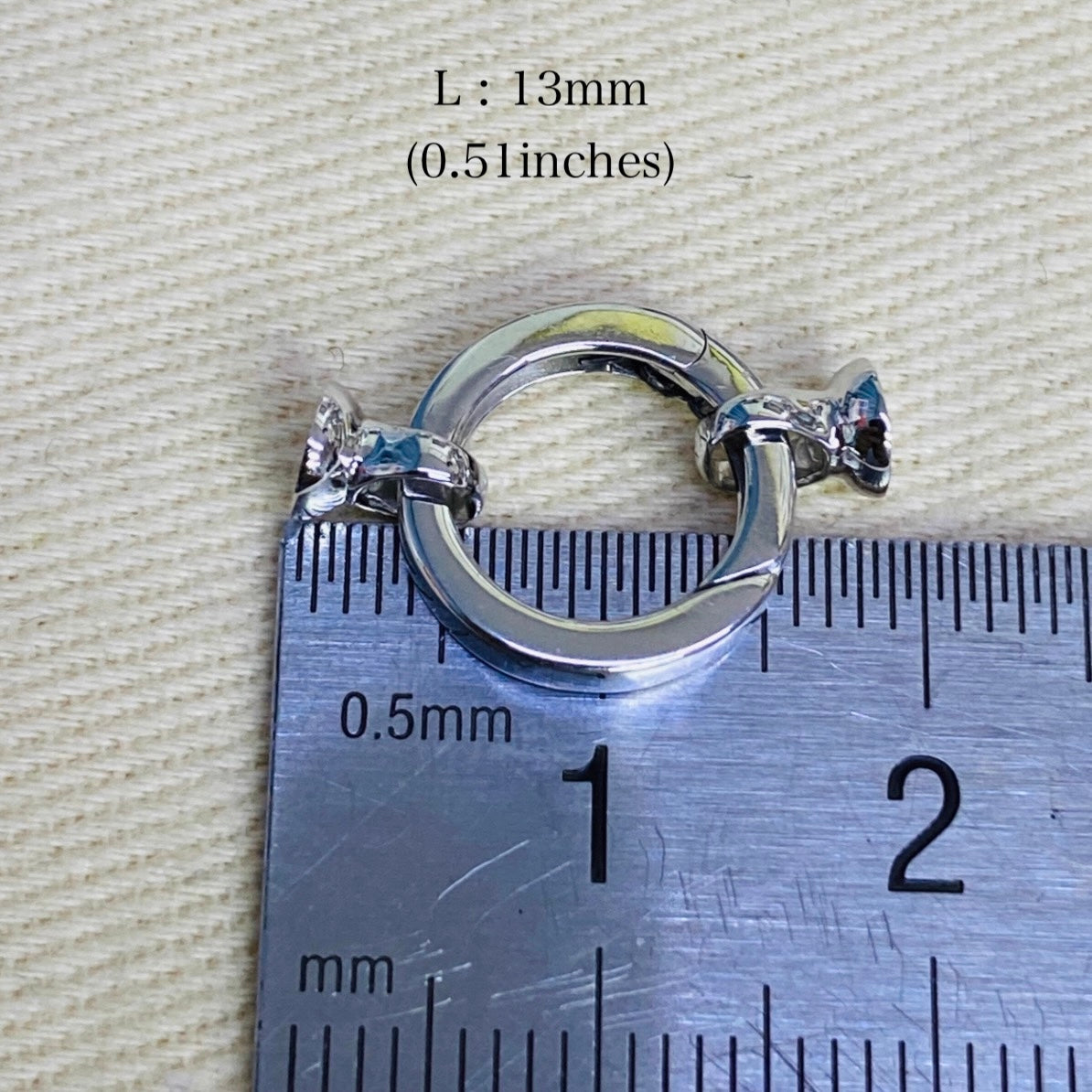 K18YG WG バチカン パーツ ラウンド 繋ぎ 丸い コネクター 18K チェーンパーツ ペンダントパーツ クラスプ 18K YG 輪 丸 クリッカー 10mm / 13mm