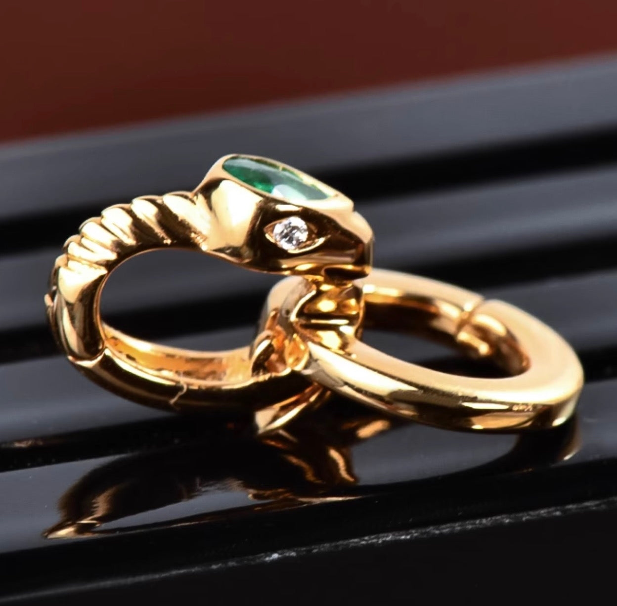 K18YG エメラルド バチカン パーツ 繋ぎ クリッカー コネクター 18K ペンダントパーツ クラスプ YG ダイヤモンド ダイヤ ロック付き マルチバチカン