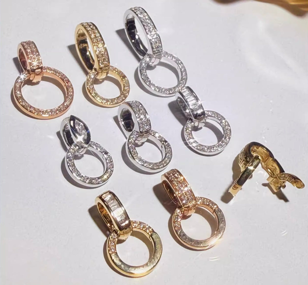 K18YG WG PG ダイヤ ロック付き バチカン ダイヤモンド クラスプ イエローゴールド YG 18K ダイヤ パーツ マルチバチカン ハーフダイヤ フルダイヤ