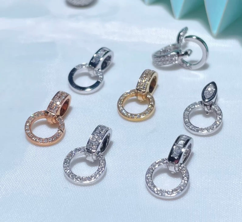 K18YG WG PG ダイヤ ロック付き バチカン ダイヤモンド クラスプ イエローゴールド YG 18K ダイヤ パーツ マルチバチカン ハーフダイヤ フルダイヤ