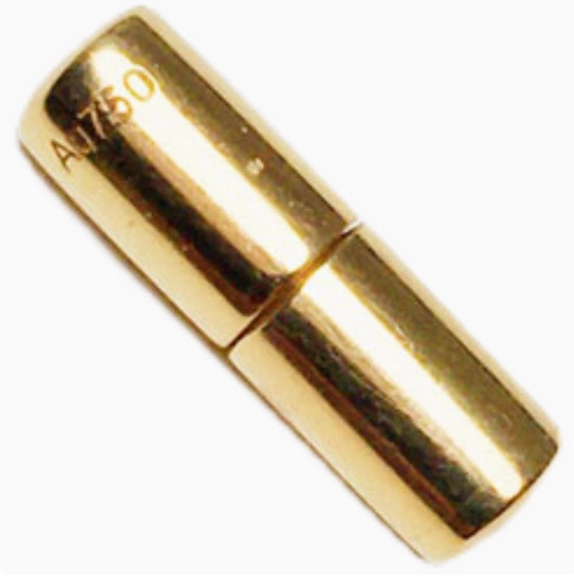K18YG K18WG ジュエリー DIY チャーム クラスプ コネクター ねじ式 パーツ 繋ぎ 18K YG WG ネックレスパーツ ブレスレットパーツ 筒形 円形