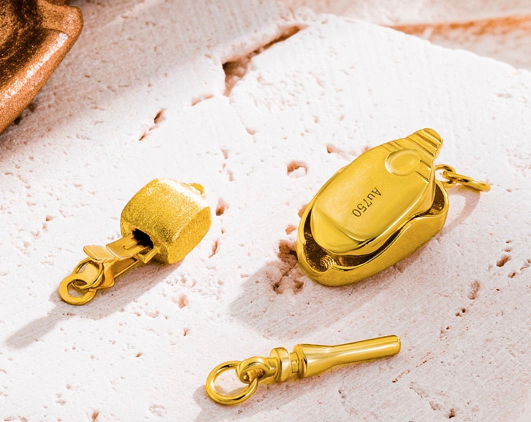 K18YG K18WG 留め金具 オーバル 中留め コネクター パーツ DIY ジュエリーパーツ チェーンパーツ 18K YG WG 繋ぎ ネックレスパーツ ブレスレットパーツ 楕円形 パールパーツ