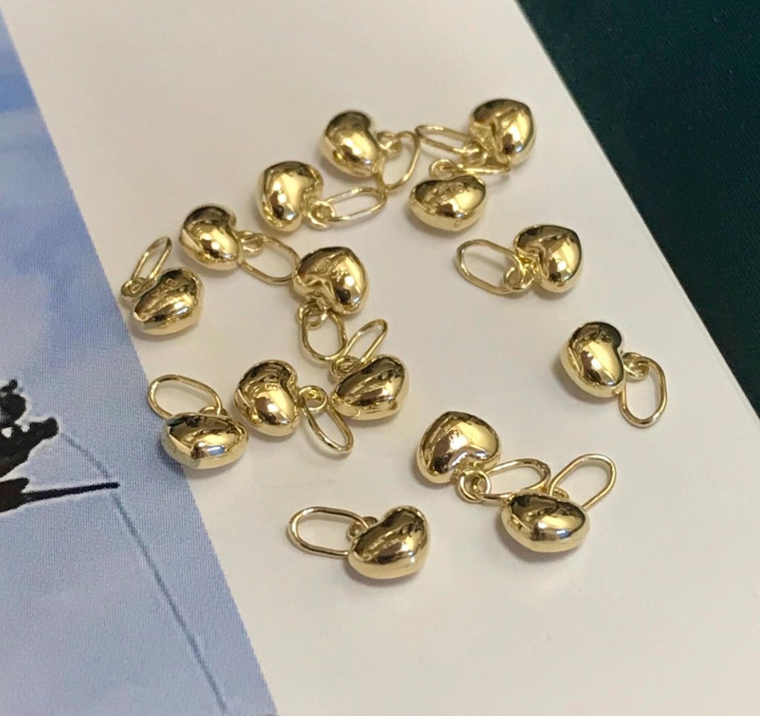 K18YG WG PG ペンダントトップ ハート ペンダント S M L セット 18K YG イエローゴールド ホワイトゴールド チャーム ぷっくり 丸いフォルム