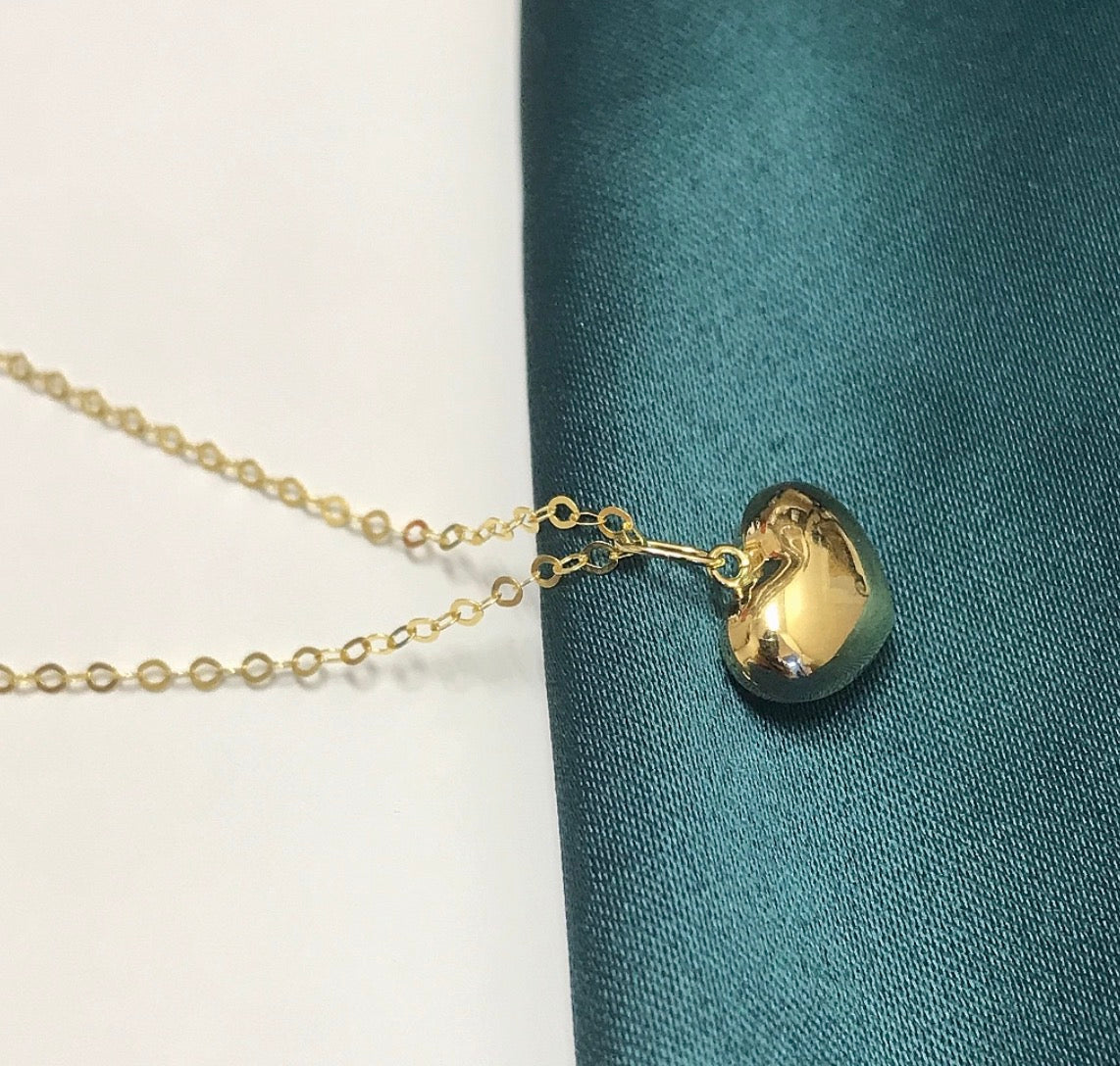 K18YG WG PG ペンダントトップ ハート ペンダント S M L セット 18K YG イエローゴールド ホワイトゴールド チャーム ぷっくり 丸いフォルム