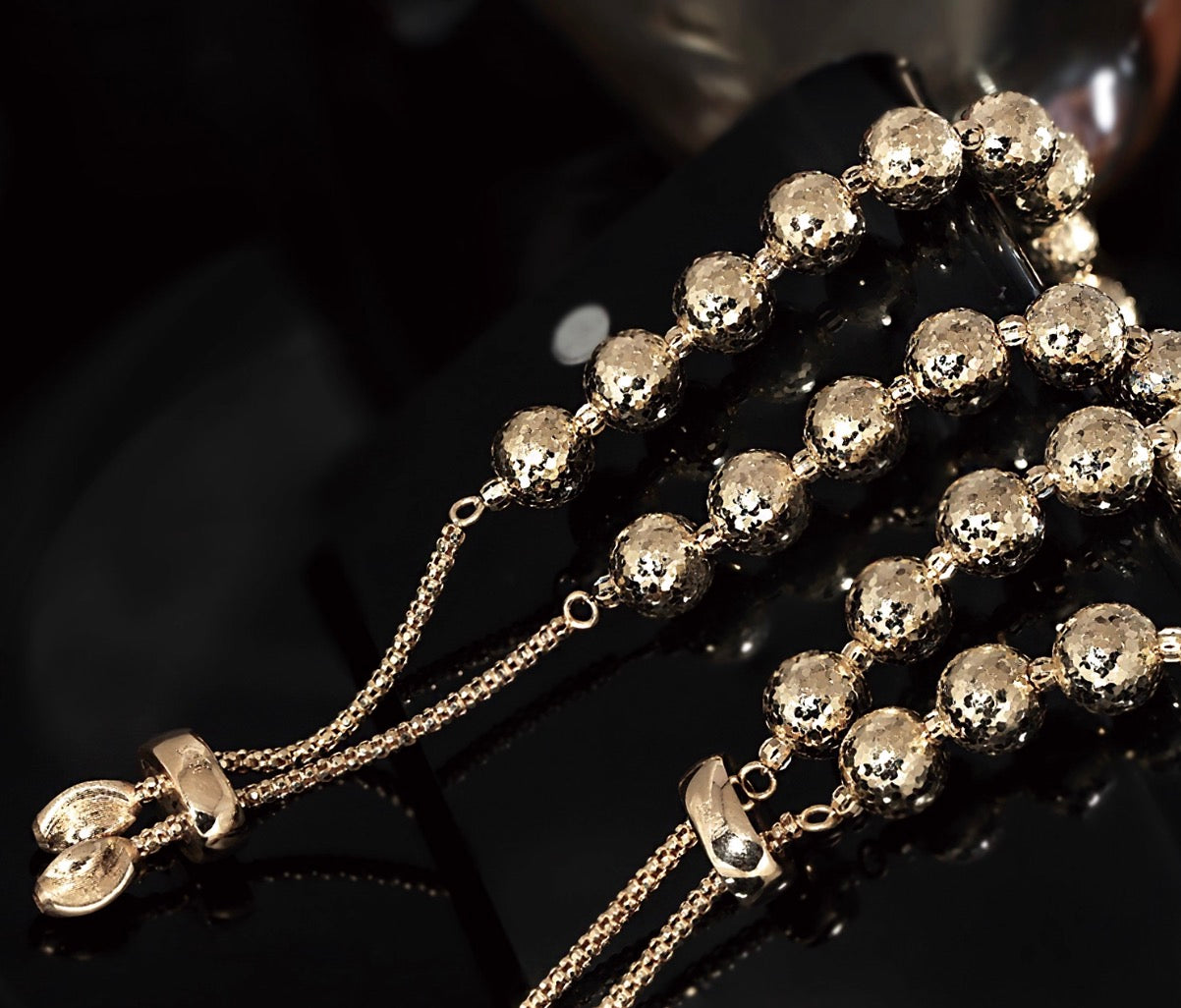 K18YG WG ボールチェーン ブレスレット 18K 大ぶり 太め カットフェイス ミラーボール WG ホワイトゴールド YG イエローゴールド