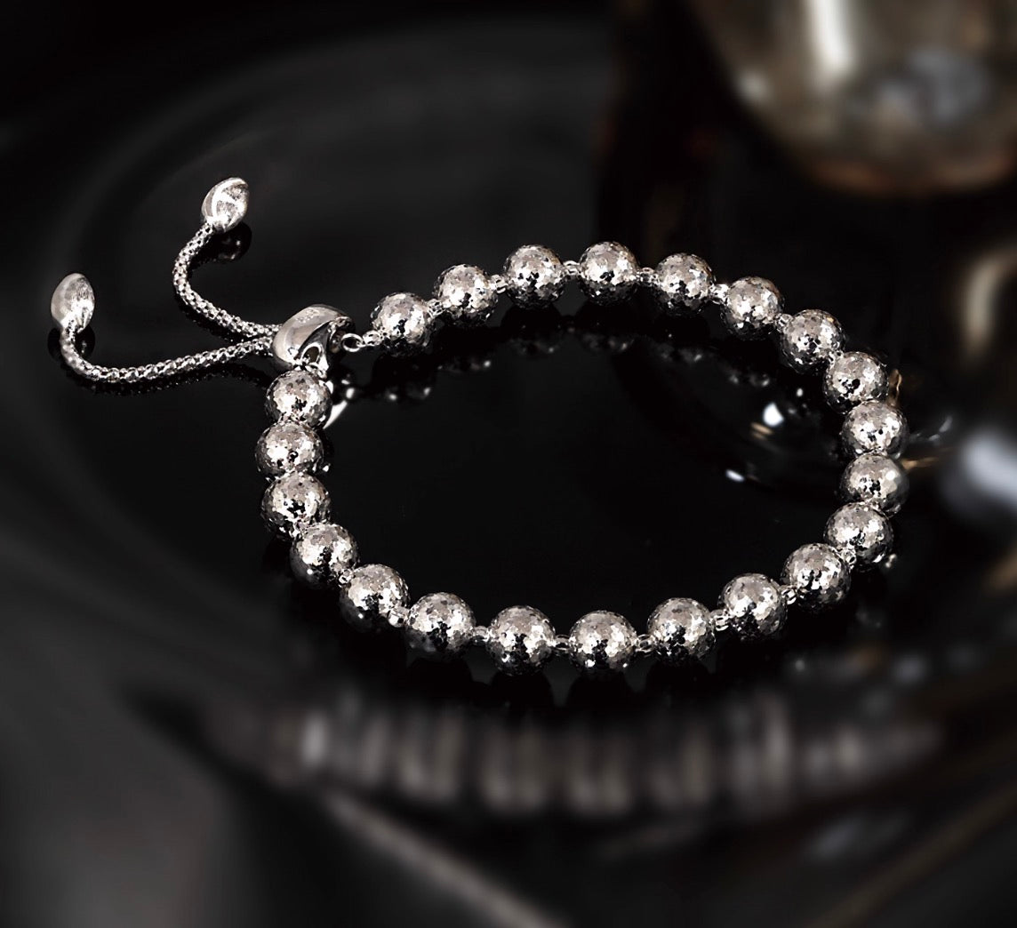 K18YG WG ボールチェーン ブレスレット 18K 大ぶり 太め カットフェイス ミラーボール WG ホワイトゴールド YG イエローゴールド