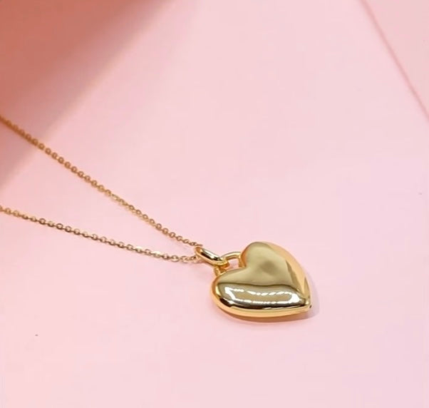 K18YG ペンダントトップ ハート ぷっくり 18K YG イエローゴールド イタリアンジュエリー 中空 ネックレス チャーム ペンダント