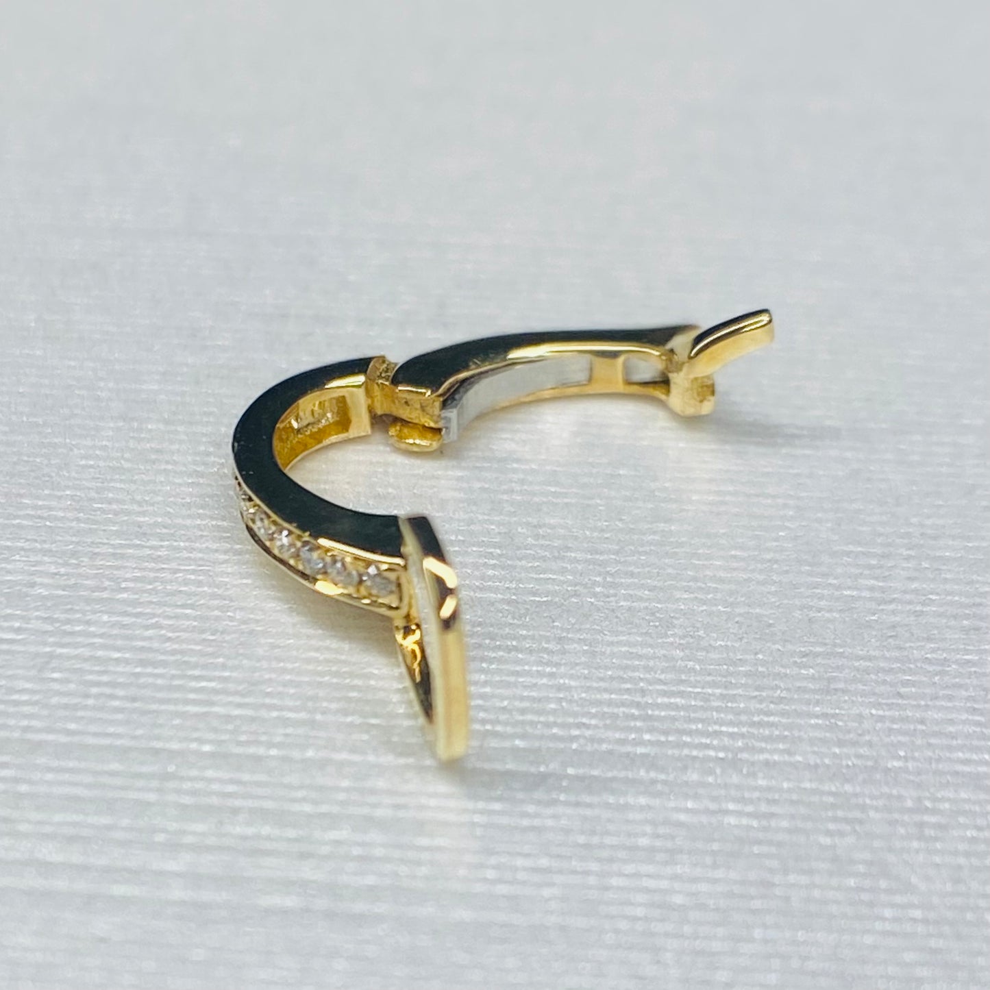 K18YG WG バチカン パーツ ダイヤモンド チャーム留め ダイヤ 18K チェーンパーツ ペンダントパーツ クラスプ ワンタッチ K18 YG マルチバチカン