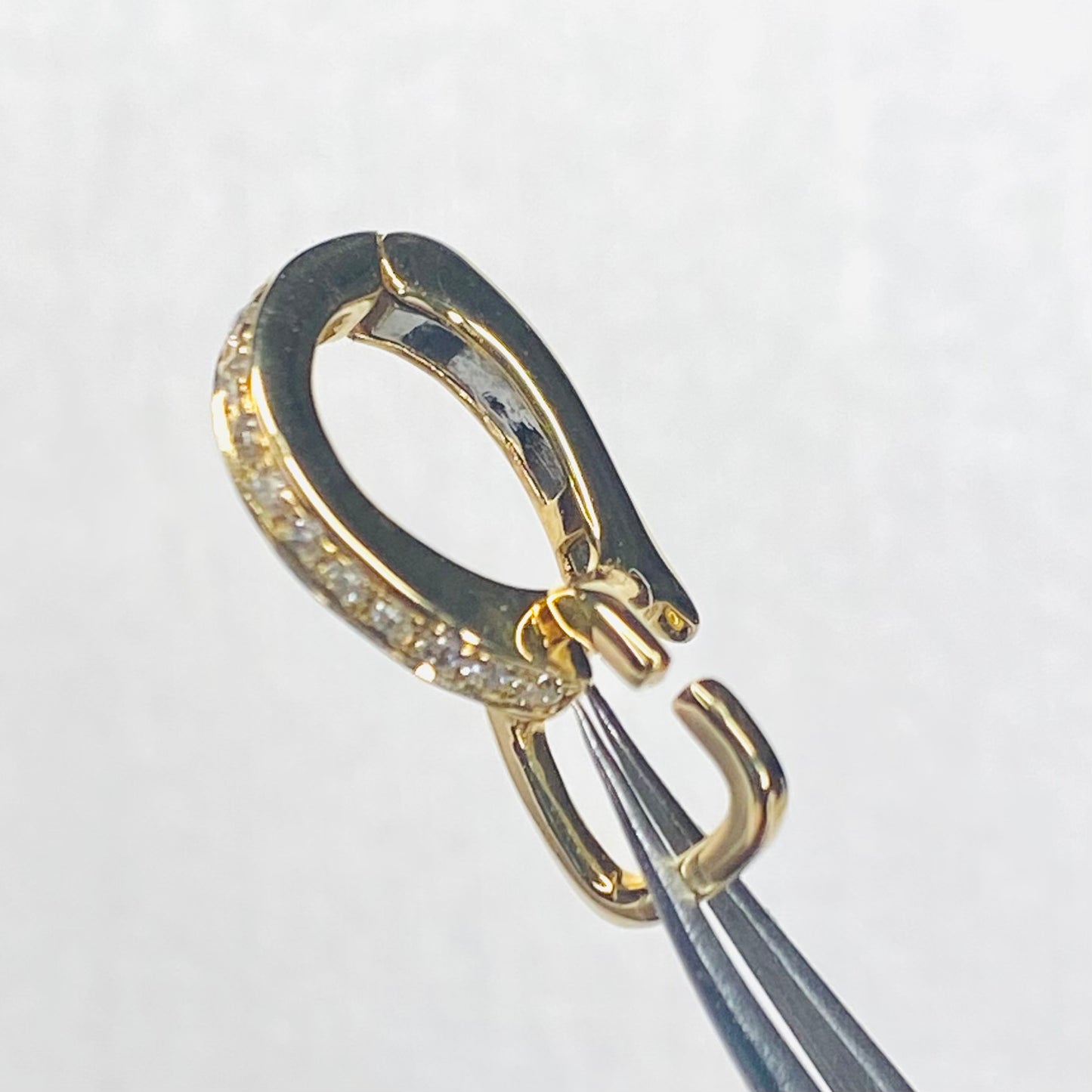 K18YG WG バチカン パーツ ダイヤモンド チャーム留め ダイヤ 18K チェーンパーツ ペンダントパーツ クラスプ ワンタッチ K18 YG マルチバチカン
