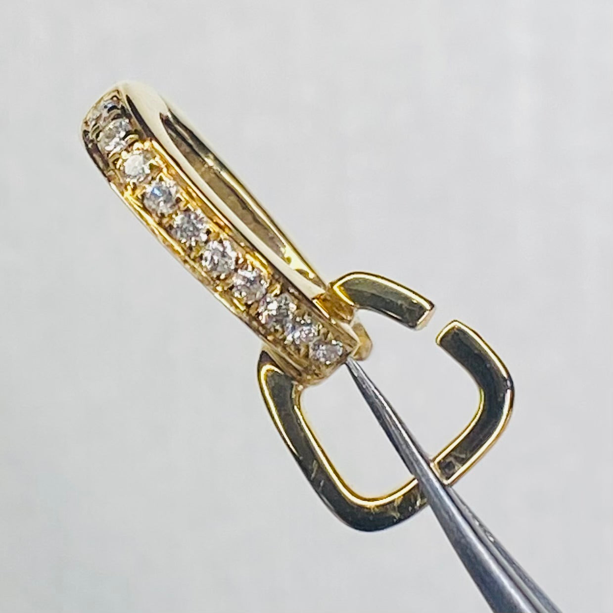 K18YG WG バチカン パーツ ダイヤモンド チャーム留め ダイヤ 18K チェーンパーツ ペンダントパーツ クラスプ ワンタッチ K18 YG マルチバチカン