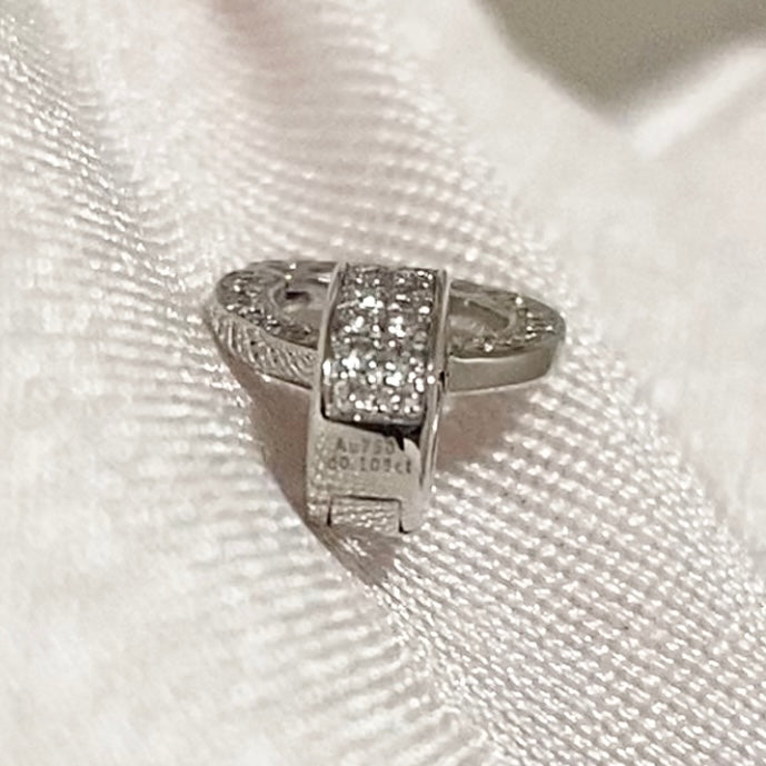 K18YG WG PG ダイヤ ロック付き ダイヤモンド バチカン ネックレスパーツ ペンダントパーツ 18K イエローゴールド ホワイトゴールド ピンクゴールド フルダイヤ マルチバチカン 爪ロック