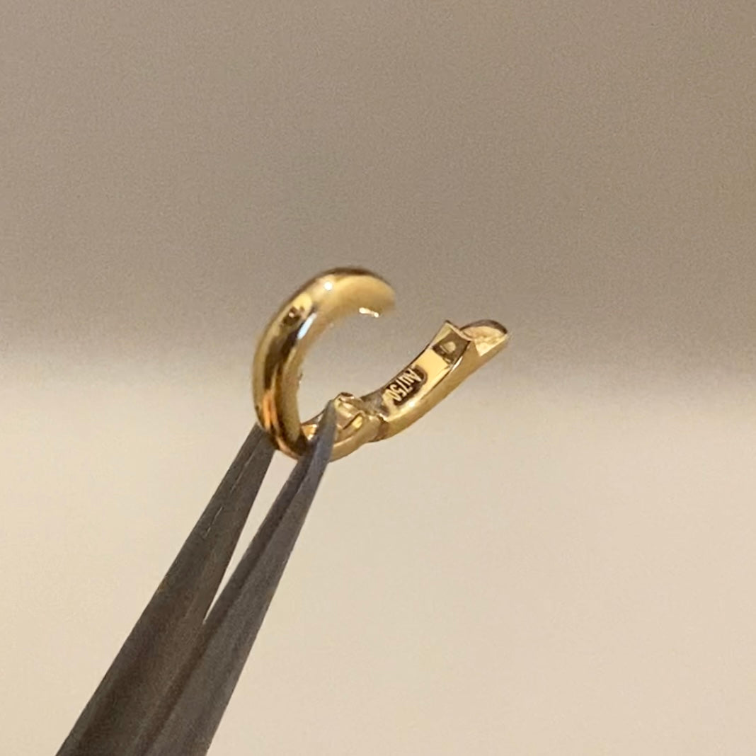 K18YG WG クリッカー パーツ オーバル バチカン チャーム 18K クラスプ 開閉 コマ ワンタッチ 繋ぎ イエローゴールド K18WG ホワイトゴールド