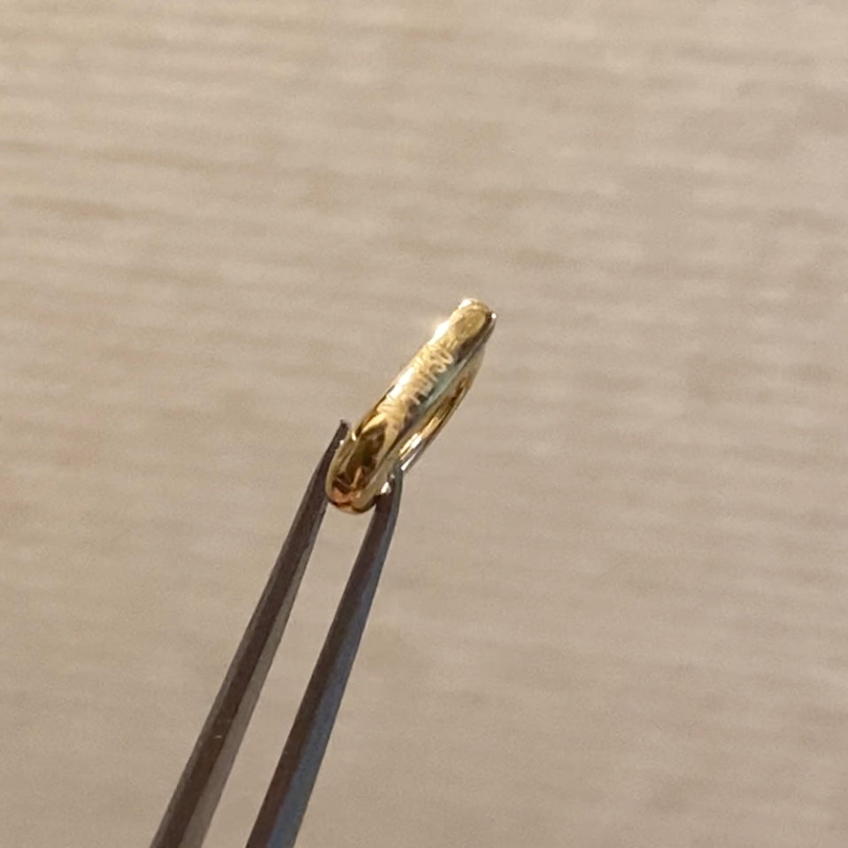 K18YG WG クリッカー パーツ オーバル バチカン チャーム 18K クラスプ 開閉 コマ ワンタッチ 繋ぎ イエローゴールド K18WG ホワイトゴールド