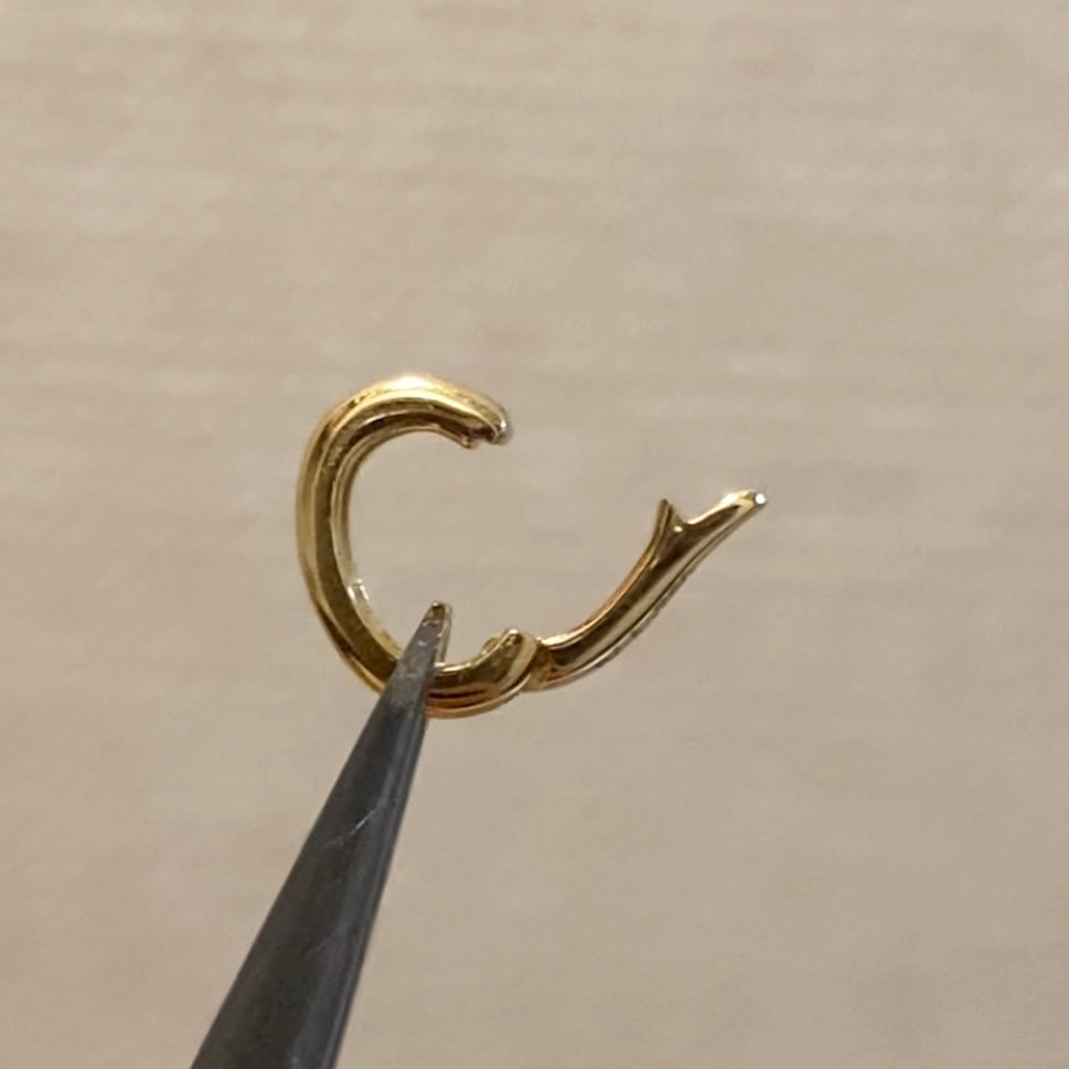 K18YG WG クリッカー パーツ オーバル バチカン チャーム 18K クラスプ 開閉 コマ ワンタッチ 繋ぎ イエローゴールド K18WG ホワイトゴールド