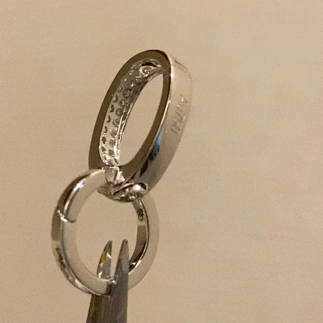 K18WG / K18YG / K18PG パーツ バチカン チャーム ダイヤモンド ダイヤ 留め金具 18金 フルダイヤ 全面ダイヤ 18K クラスプ ロック付き 大きめ マルチバチカン