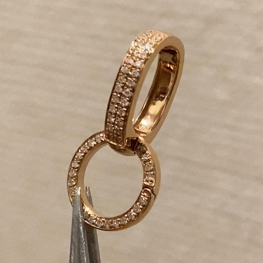 K18WG / K18YG / K18PG パーツ バチカン チャーム ダイヤモンド ダイヤ 留め金具 18金 フルダイヤ 全面ダイヤ 18K クラスプ ロック付き 大きめ マルチバチカン