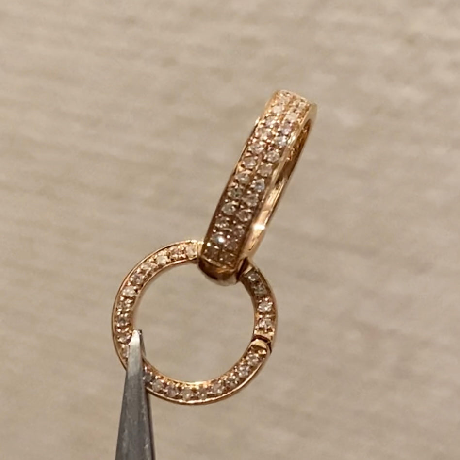 K18WG / K18YG / K18PG パーツ バチカン チャーム ダイヤモンド ダイヤ 留め金具 18金 フルダイヤ 全面ダイヤ 18K クラスプ ロック付き 大きめ マルチバチカン