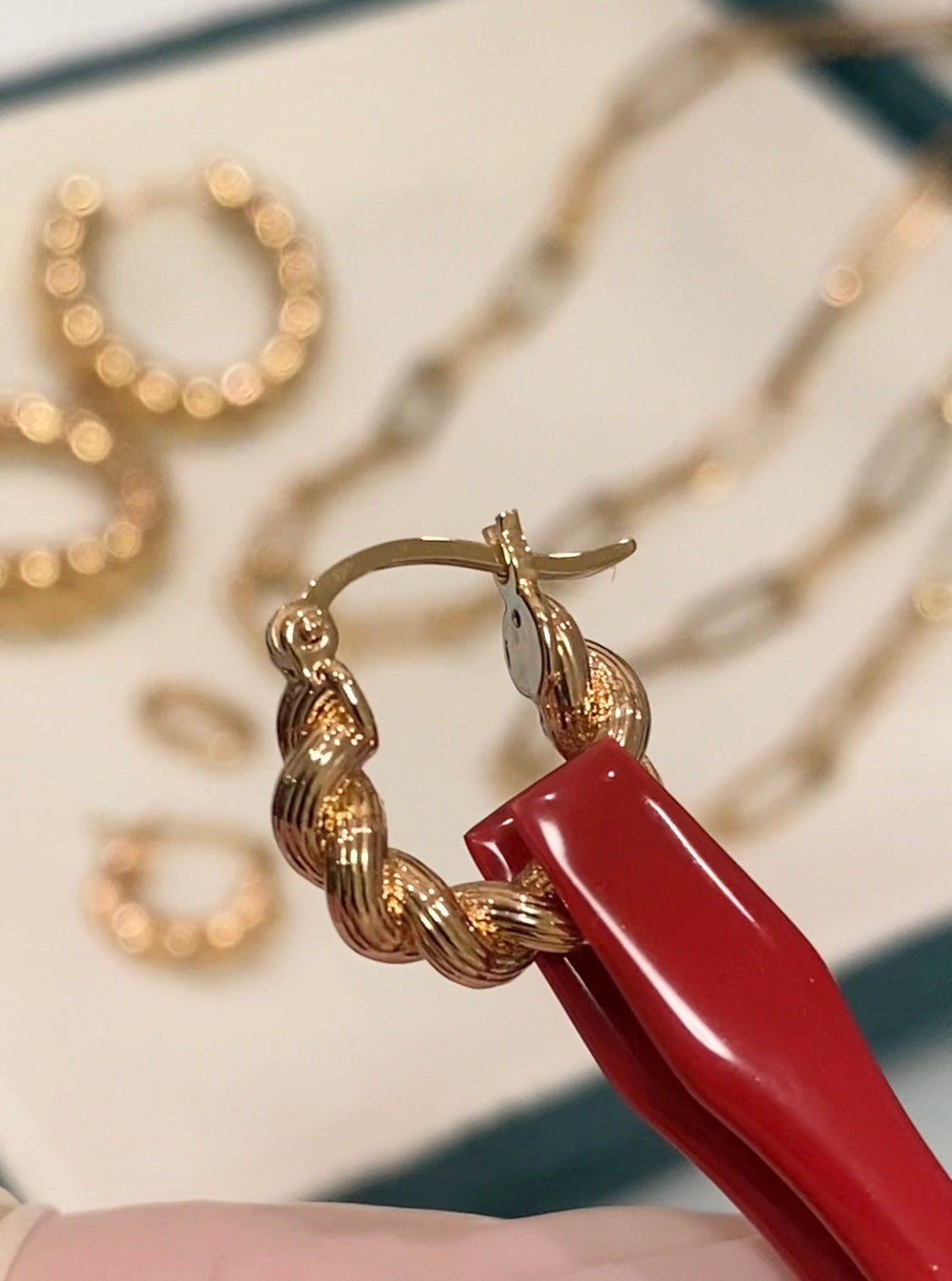 K18YG イエローゴールド 18K フープピアス ねじり ロープ ピアス メンズ レディース ユニセックス リングピアス ツイスト 中空ピアス