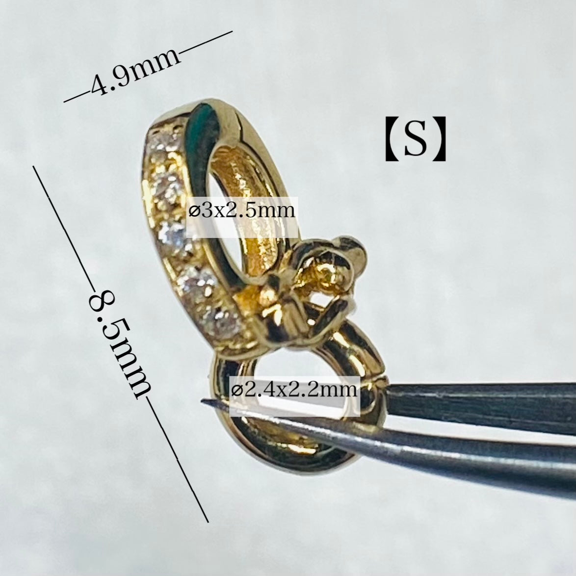 K18YG PG WG 18K バチカン ジュエリーパーツ ロック付き チャーム 鏡面/ダイヤモンド 18K マルチバチカン