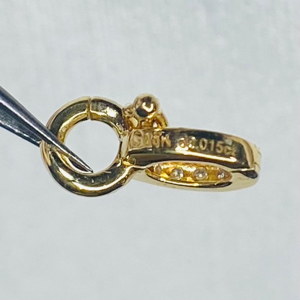 K18YG PG WG 18K バチカン ジュエリーパーツ ロック付き チャーム 鏡面/ダイヤモンド 18K マルチバチカン