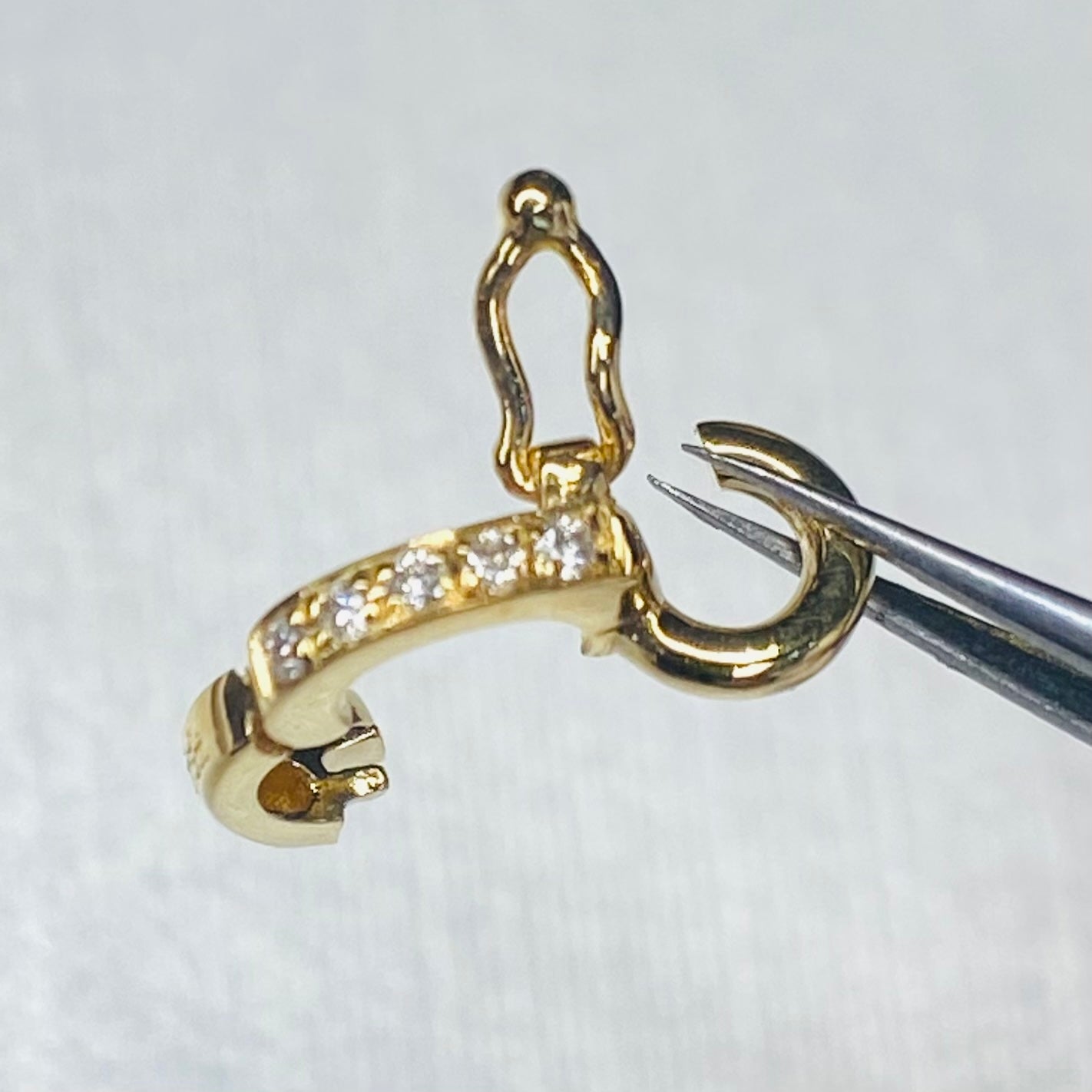 K18YG PG WG 18K バチカン ジュエリーパーツ ロック付き チャーム 鏡面/ダイヤモンド 18K マルチバチカン
