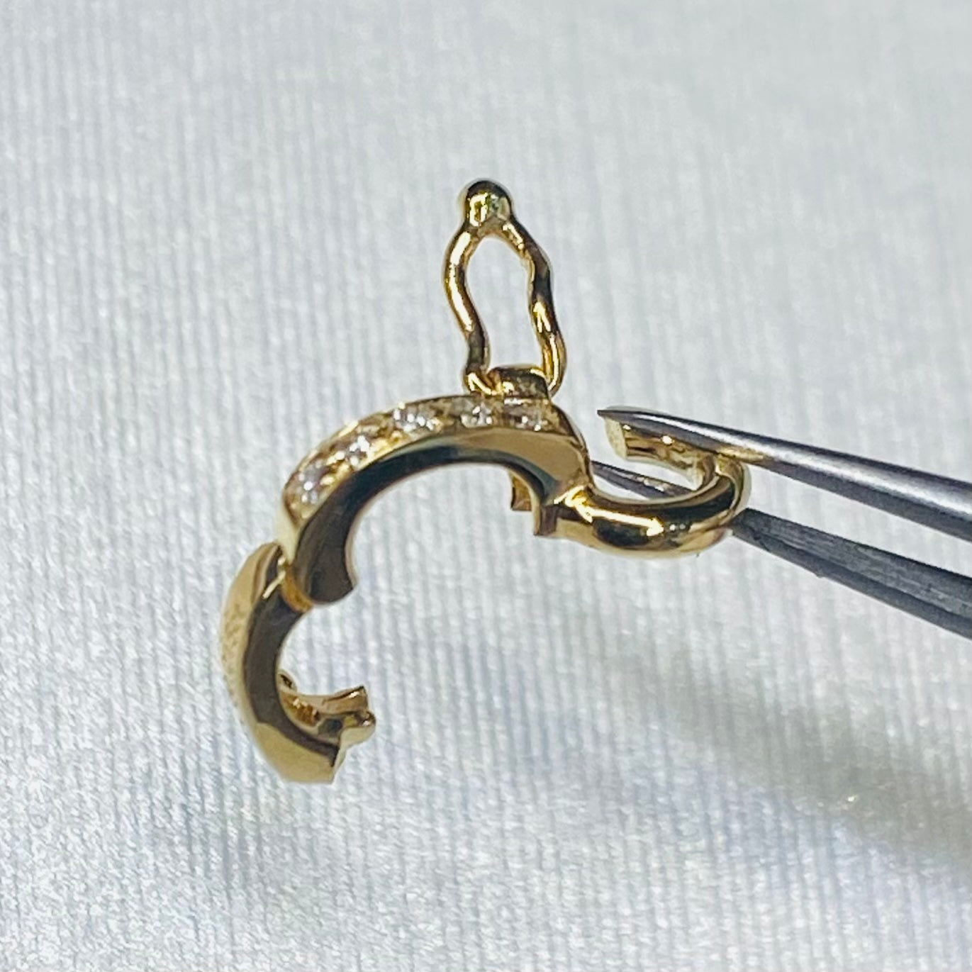 K18YG PG WG 18K バチカン ジュエリーパーツ ロック付き チャーム 鏡面/ダイヤモンド 18K マルチバチカン
