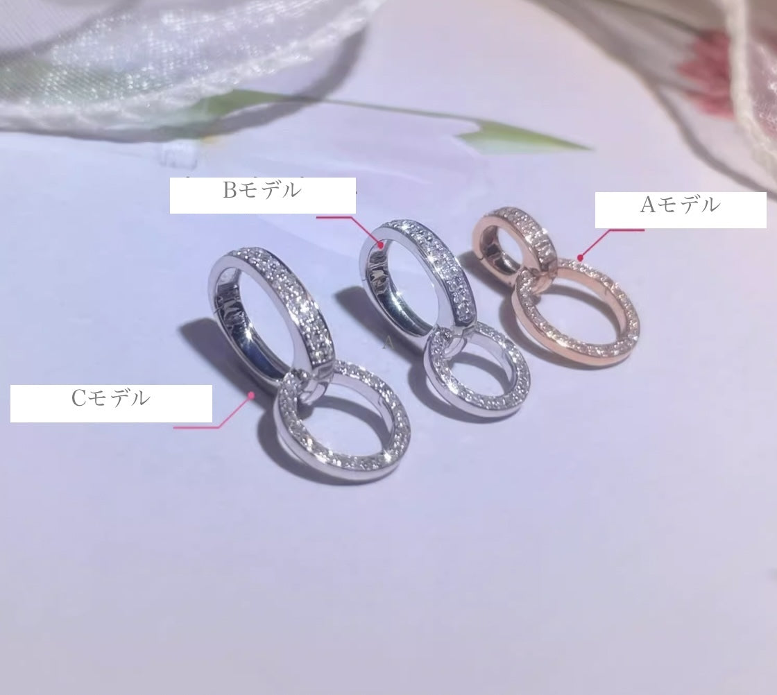 K18WG / K18YG / K18PG パーツ バチカン チャーム ダイヤモンド ダイヤ 留め金具 18金 フルダイヤ 全面ダイヤ 18K クラスプ ロック付き 大きめ マルチバチカン
