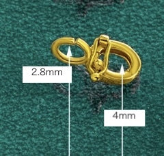 K18YG WG PG パーツ チャーム 18K バチカン 繋ぎ ロック付き ロック機能 YG 18金 ペンダントパーツ ネックレスパーツ イエローゴールド ホワイトゴールド ピンクゴールド マルチバチカン