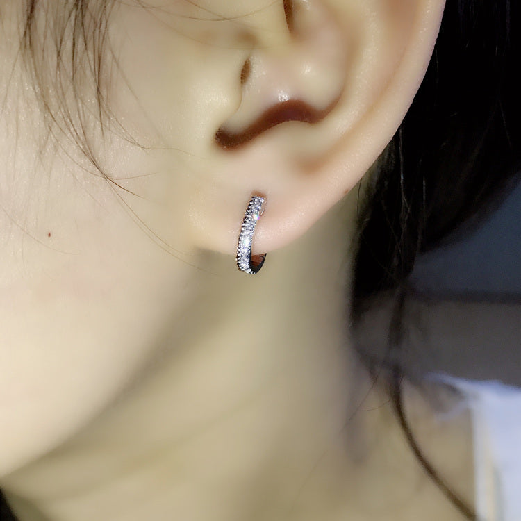 K18WG PG YG ダイヤモンド ピアス フープピアス リングピアス 馬蹄 ホースシュー 馬の蹄 U U字 シンプル 18K ホワイトゴールド イエローゴールド ピンクゴールド