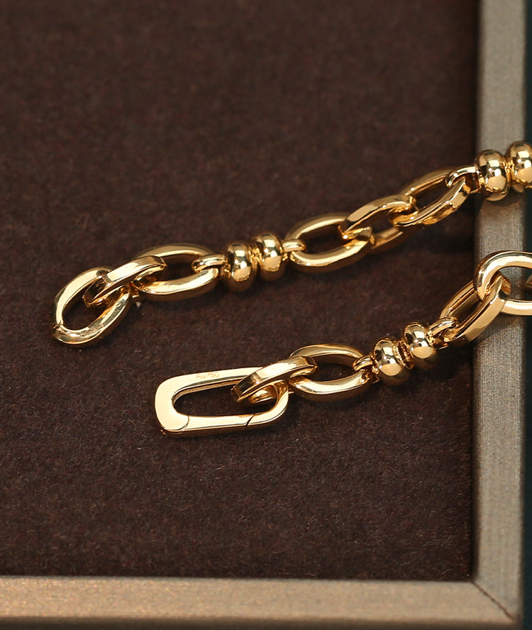 K18YG イエローゴールド オーダーメイド 18K ブレスレット オーバルチェーン レオンチェーン 17cm~ ケーブルチェーン ブレス レディース メンズ ユニセックス 太め 太い ボリューム