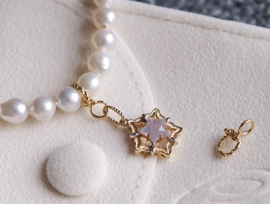 K18YG WG YG バチカン ツイスト チェーンパーツ ネックレスパーツ ペンダントパーツ YG 18K 繋ぎ ロック付き 爪 ピンクゴールド ねじり マルチバチカン