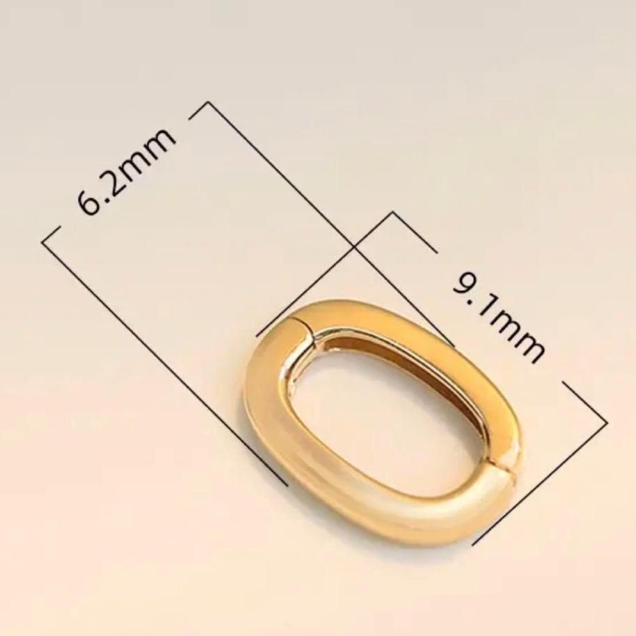 K18YG イエローゴールド WG クリッカー クラスプ オーバル チェーンパーツ 18K パーツ バチカン チェーンパーツ ペンダントパーツ 留め金具 チャーム 繋ぎ
