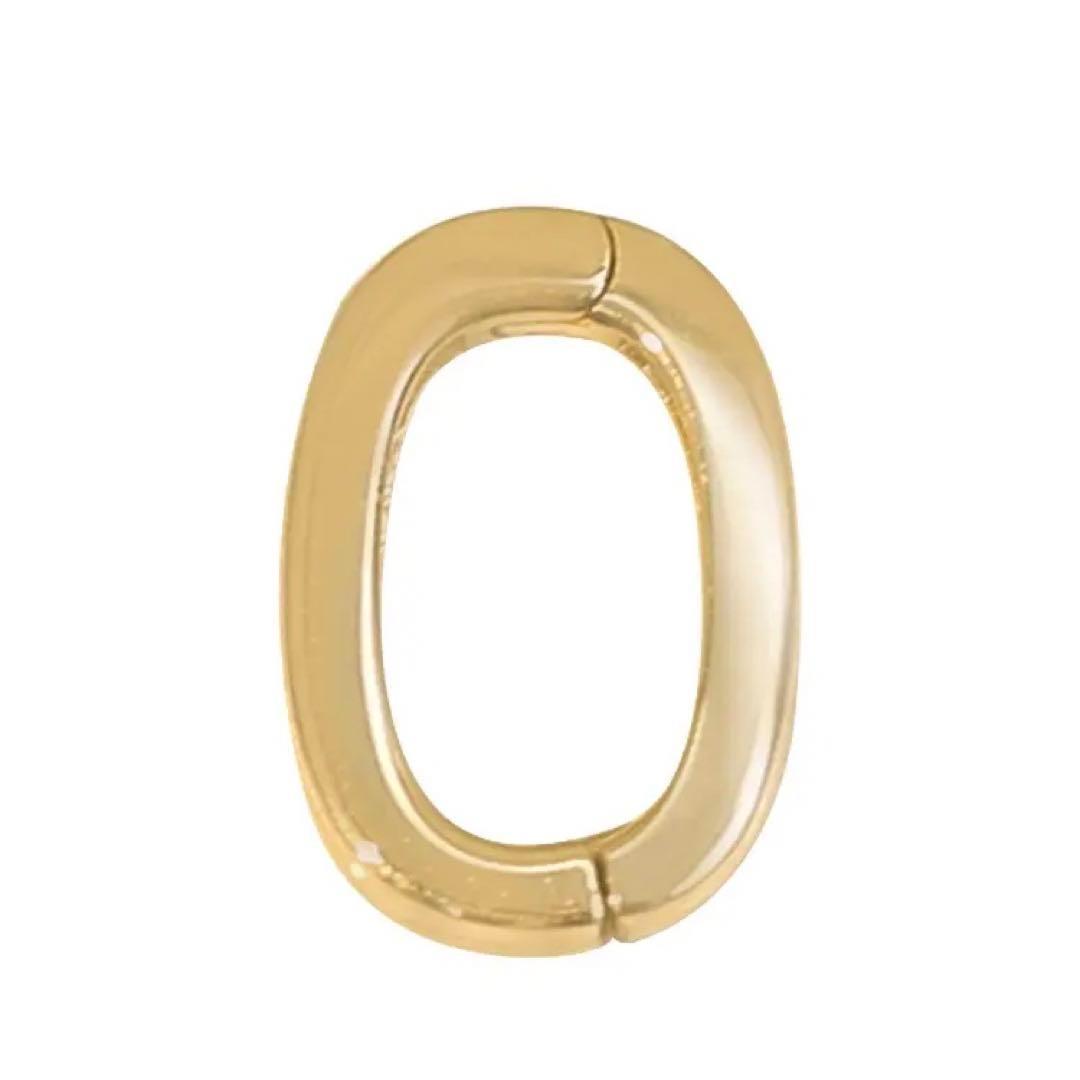 K18YG イエローゴールド WG クリッカー クラスプ オーバル チェーンパーツ 18K パーツ バチカン チェーンパーツ ペンダントパーツ 留め金具 チャーム 繋ぎ