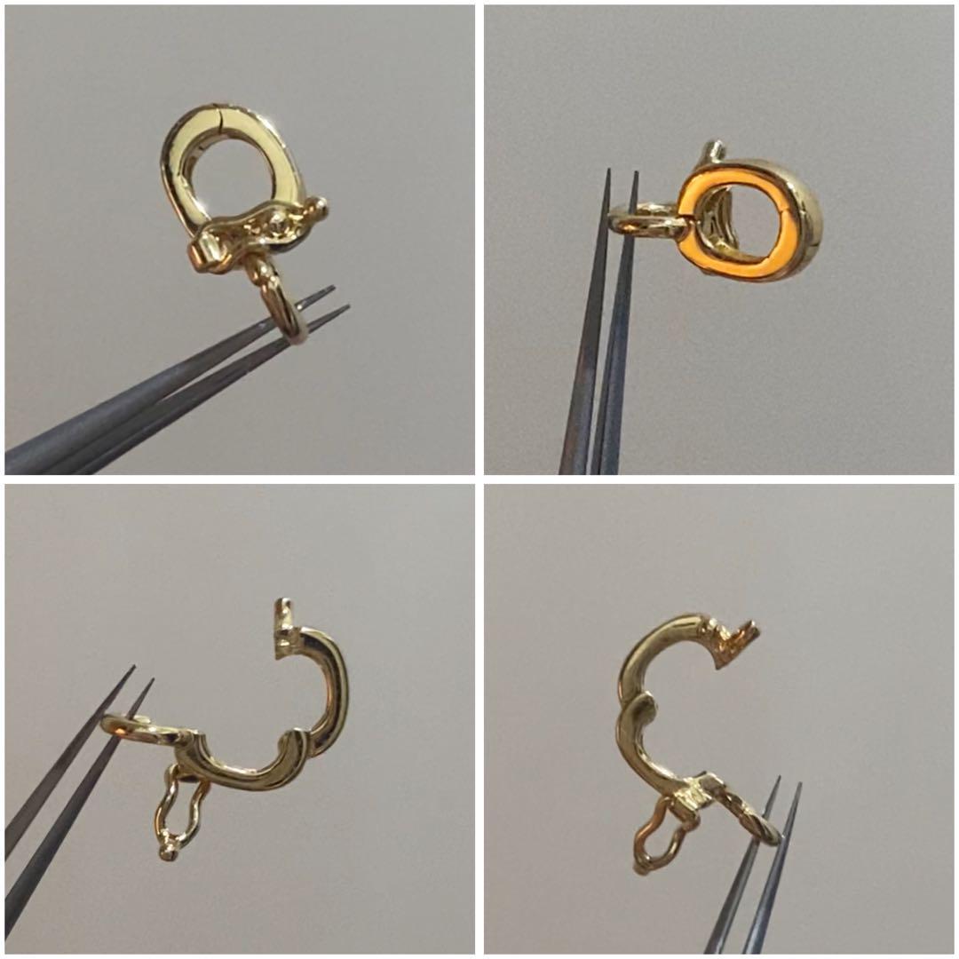 K18YG PG WG 18K バチカン ジュエリーパーツ ロック付き チャーム 鏡面/ダイヤモンド 18K マルチバチカン