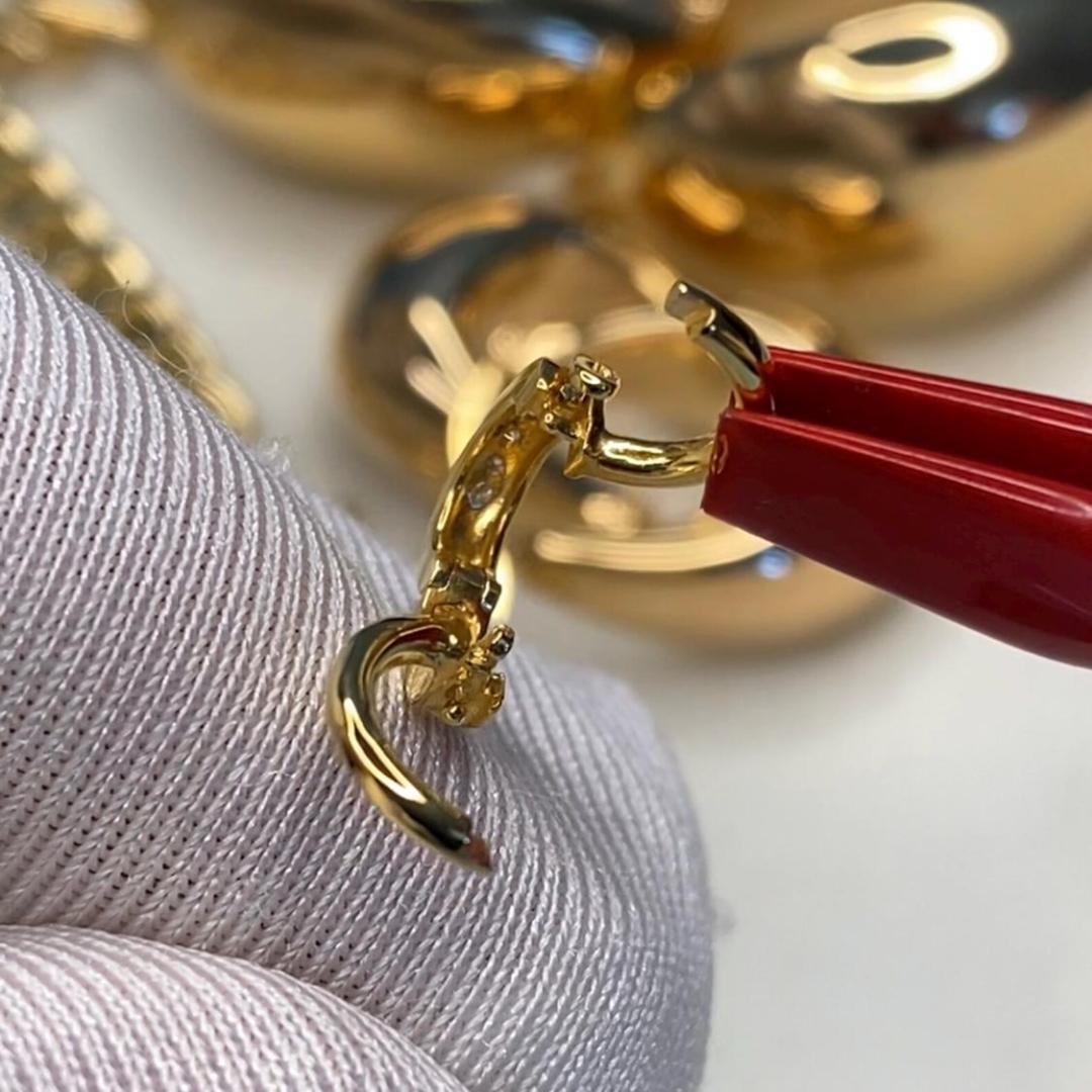 【大・鏡面】K18YG WG バチカン パーツ ロック付き マルチバチカン 18K チェーンパーツ ペンダントパーツ クラスプ 爪ロック K18 YG 大きめ