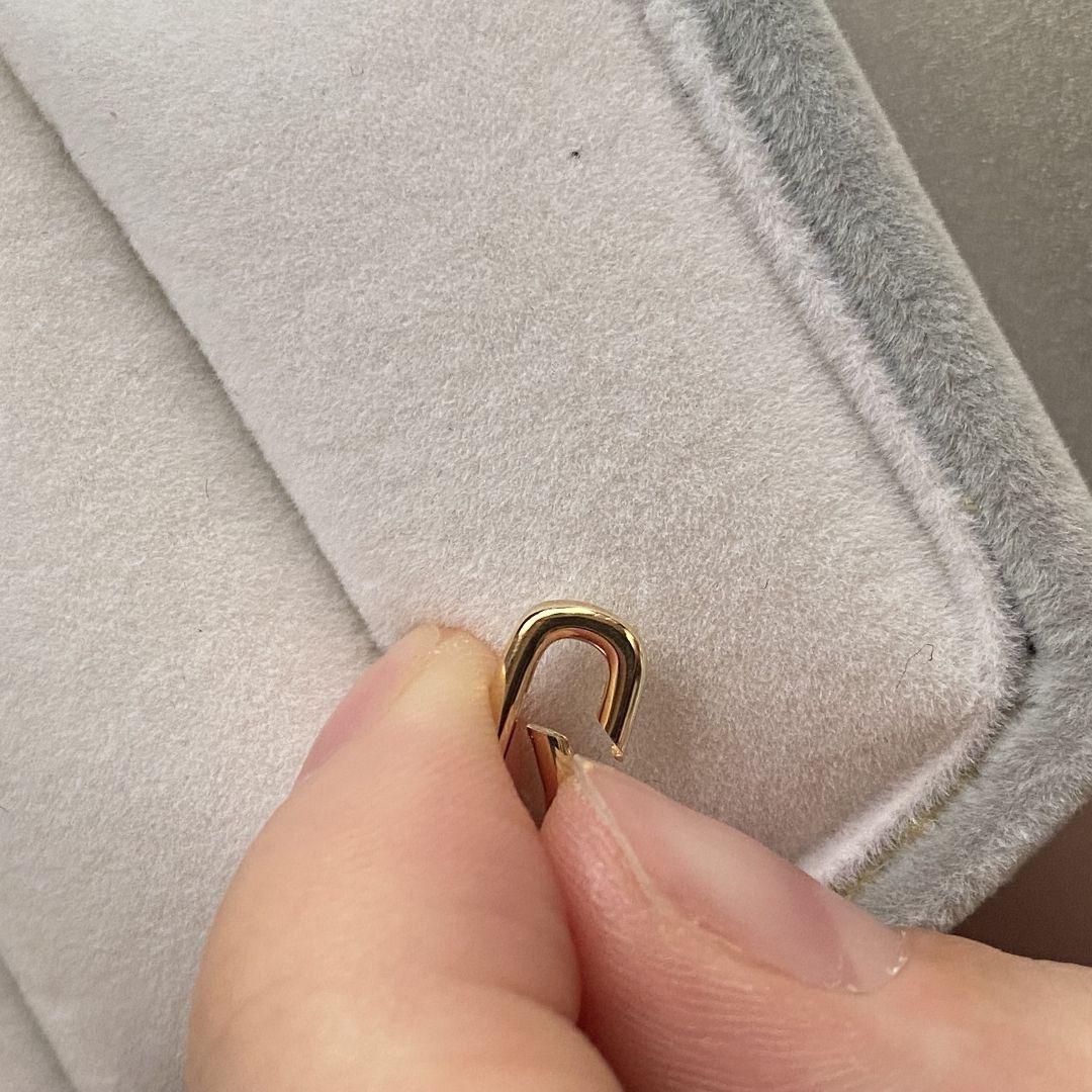 K18YG WG イエローゴールド オーバル スクエア パーツ クラスプ チャーム チェーンパーツ アジャスター コマ バチカン 18K 開口 YG 12mm