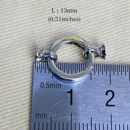 K18YG WG バチカン パーツ ラウンド 繋ぎ 丸い コネクター 18K チェーンパーツ ペンダントパーツ クラスプ 18K YG 輪 丸 クリッカー 10mm / 13mm
