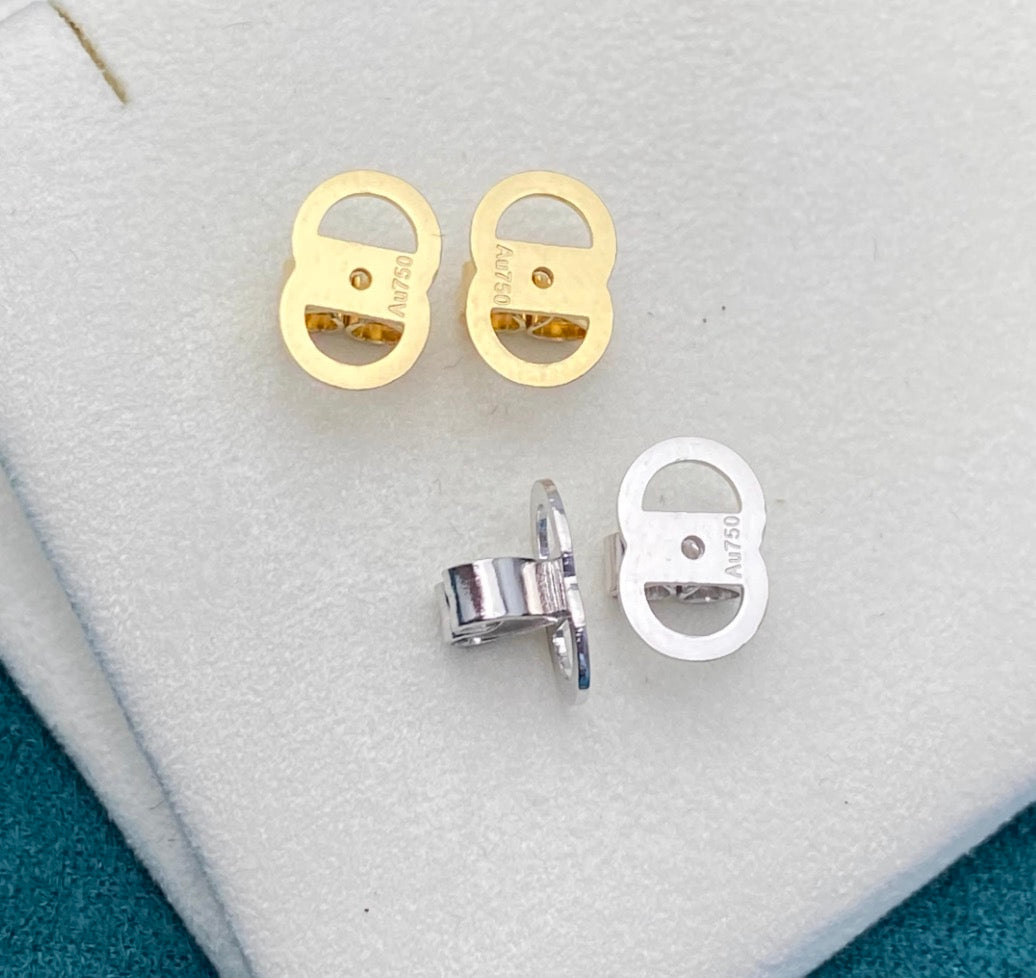 K18YG K18WG キャッチ オーバル 大きめ 18K YG イエローゴールド WG ホワイトゴールド PG ピアス固定 ピアスのキャッチ キャッチ