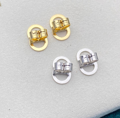 K18YG K18WG キャッチ オーバル 大きめ 18K YG イエローゴールド WG ホワイトゴールド PG ピアス固定 ピアスのキャッチ キャッチ