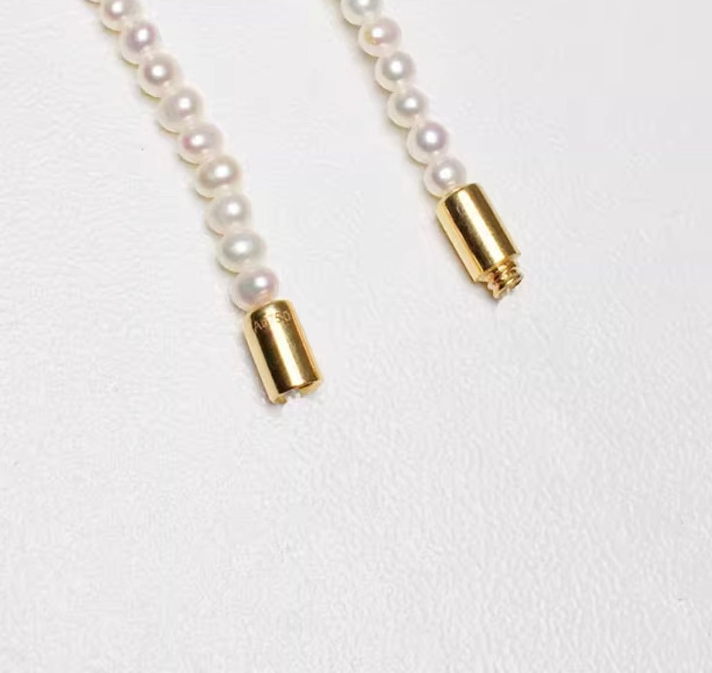 K18YG K18WG ジュエリー DIY チャーム クラスプ コネクター ねじ式 パーツ 繋ぎ 18K YG WG ネックレスパーツ ブレスレットパーツ 筒形 円形