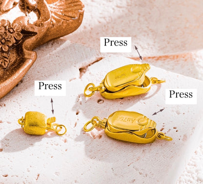 K18YG K18WG 留め金具 オーバル 中留め コネクター パーツ DIY ジュエリーパーツ チェーンパーツ 18K YG WG 繋ぎ ネックレスパーツ ブレスレットパーツ 楕円形 パールパーツ
