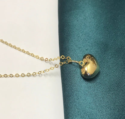 K18YG WG PG ペンダントトップ ハート ペンダント S M L セット 18K YG イエローゴールド ホワイトゴールド チャーム ぷっくり 丸いフォルム