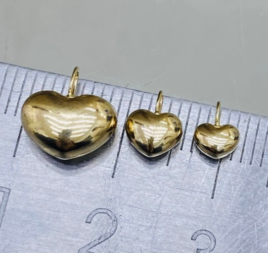 K18YG WG ハートチャーム ハート エンドパーツ 18K YG イエローゴールド WG ホワイトゴールド チャーム ぷっくり パーツ ミニ ハート型