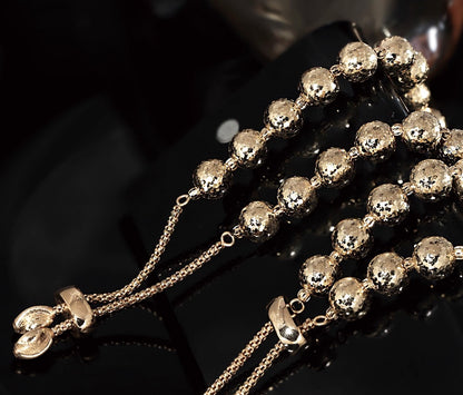 K18YG WG ボールチェーン ブレスレット 18K 大ぶり 太め カットフェイス ミラーボール WG ホワイトゴールド YG イエローゴールド